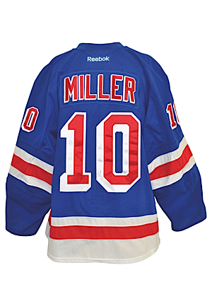 2015 J.T. Miller New York Rangers Eastern Conference Finals Game-Used Home Jersey (Steiner Sports LOA)