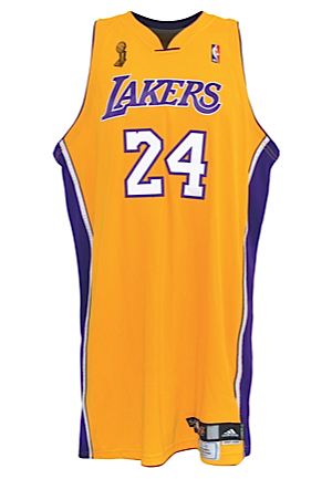 2008 Kobe Bryant Los Angeles Lakers NBA Finals Game-Used & Autographed Home Jersey (Full JSA LOA • Lakers Youth Foundation LOA • NBA Hologram • League MVP & NBA Scoring Champion Season)