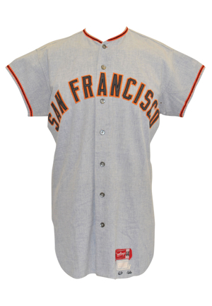 1969 Jim Ray Hart San Francisco Giants Game-Used Road Flannel Jersey (Rare)