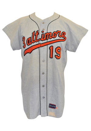 1968 Dave McNally Baltimore Orioles Game-Used Road Flannel Jersey