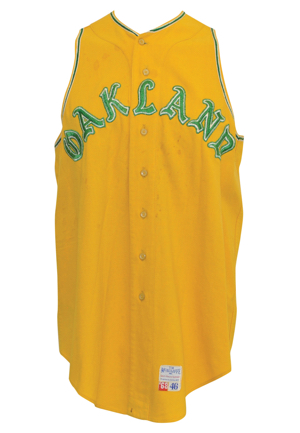 1968 Phil Roof Oakland Athletics Game-Used Home Flannel Vest (Inaugural Season In Oakland • One-Year Style)
