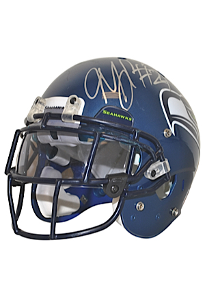 12/24/2011 Marshawn Lynch Seattle Seahawks Game-Used & Autographed Helmet (JSA • Photo-Matched • 107 Yards & 1 TD)