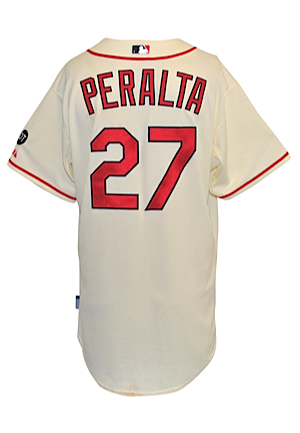 9/26/2015 Jhonny Peralta St. Louis Cardinals Game-Used Alternate Ivory Home Jersey (MLB Hologram)