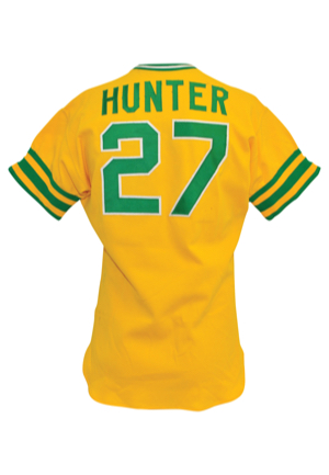 1974 Jim "Catfish" Hunter Oakland Athletics Game-Used Home Jersey (Championship Season • AL Cy Young Award • AL Wins & ERA Leader)