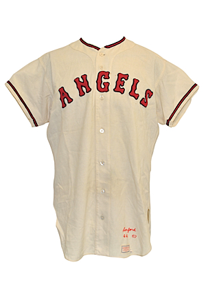 1967 Jack Sanford California Angels Game-Used Home Flannel Jersey