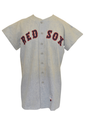 1969 Rico Petrocelli Boston Red Sox Spring Training Game-Used Road Flannel Jersey