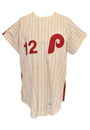 Philadelphia Phillies Game-Used Flannel Jerseys — 1964 Jack Baldschun Road & 1971 John Briggs Pinstripe Home (2)