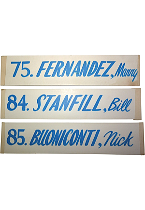 Super Bowl VII Locker Room Nameplates (3)(Equipment Manager LOAs)