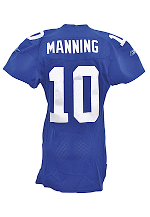 2004 Eli Manning Rookie New York Giants Game-Used Home Jersey