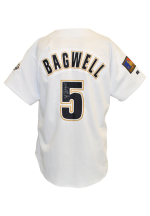 1994 Jeff Bagwell Houston Astros Game-Used & Autographed Home Jersey (JSA)