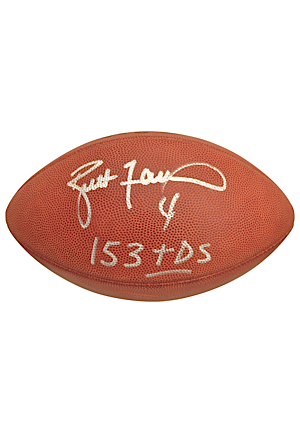 9/21/1997 Brett Favre Green Bay Packers Game-Used & Autographed Football (JSA • NFL LOA • Broke Bart Starrs Franchise Record For Career TD Passes)