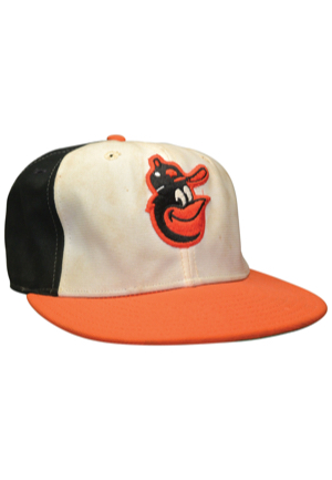 1985 Baltimore Orioles Game-Used & Autographed Cap Attributed To Cal Ripken Jr. (JSA • Sourced From Orioles Front Office)