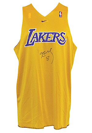 2000-01 Los Angeles Lakers Player-Worn & Autographed Reversible Practice Jersey Attributed To Kobe Bryant (JSA • DC Sports LOA)