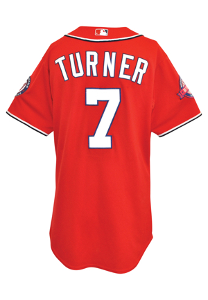 9/28/2015 Trea Turner Rookie Washington Nationals Game-Used Home Jersey (MLB Hologram)
