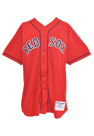 2004 David Ortiz Boston Red Sox Game-Used & Autographed Alternate Red Jersey (JSA • PSA/DNA • Championship Season)
