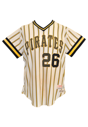 1978 Jim Bibby Pittsburgh Pirates Game-Used Pinstripe Home Jersey (Apparent Photo-Match)