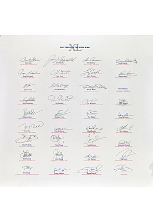 The Official Super Bowl "Opus" MVP Edition Hand Signed Large Format Printer Proof (JSA • Signed By Every Living MVP from Super Bowl I to XL)