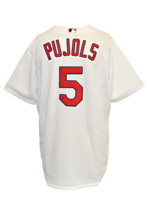 2001 Albert Pujols Rookie St. Louis Cardinals Game-Used Home Jersey
