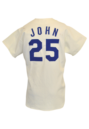 1974 Tommy John Los Angeles Dodgers Game-Used Home Jersey