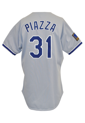 1994 Mike Piazza Los Angeles Dodgers Game-Used Road Jersey