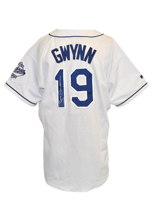 8/14/1999 Tony Gwynn San Diego Padres Multi-HR Game-Used & Autographed Home Jersey (JSA • Gwynn LOAs • Career Hits No. 3,009 & 3,010)