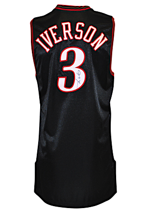 2006-07 Allen Iverson Philadelphia 76ers Game-Used & Autographed Road Jersey (JSA)