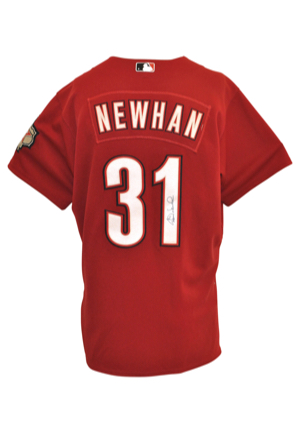 David Newhan Game-Used & Autographed Items — 2008 Houston Astros Road Jersey & 2007 New York Mets Home Pants (2)(JSA)
