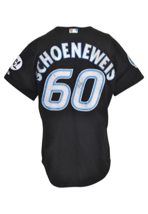 5/28/2006 Scott Schoeneweis Toronto Blue Jays Game-Used & Autographed Black Alternate Home Jersey (JSA • MLB Hologram)