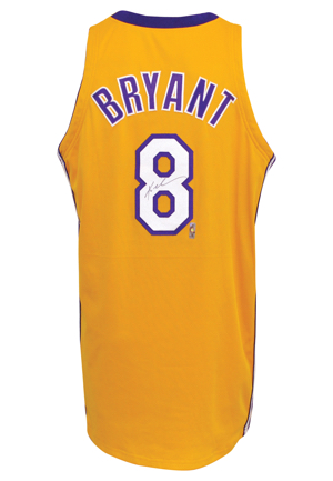 2001-02 Kobe Bryant Los Angeles Lakers Game-Used & Autographed Home Jersey (Full JSA LOA • D.C. Sports LOA • NBA Hologram • Prepared For the NBA Finals)