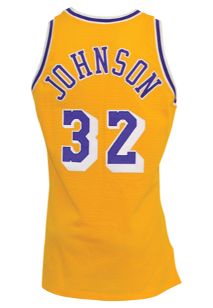 1990-91 Earvin "Magic" Johnson Los Angeles Lakers Game-Used Home Jersey