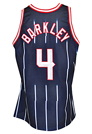 1996-97 Charles Barkley Houston Rockets Game-Used Road Jersey (Sourced From Equipment Managers Family)