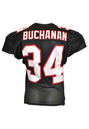 Atlanta Falcons Game-Used Home Jerseys — 2002 Ray Buchanan & 9/15/2013 Asante Samuel Autographed (2)(JSA)