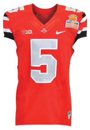 1/3/2014 Braxton Miller Ohio State Buckeyes Game-Used Orange Bowl Jersey (Photo-Matched • Four-Touchdown Game Vs. Clemson)
