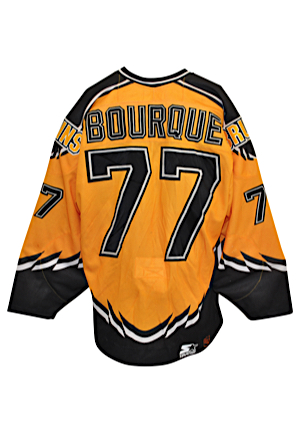 1996-97 Ray Bourque Boston Bruins Alternate Yellow Captains Jersey (Rare • Team Stamp)