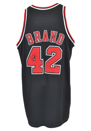 2000-01 Elton Brand Chicago Bulls Game-Used & Autographed Black Alternate Road Jersey (JSA • CharitaBulls LOA)