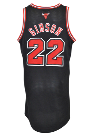 2010-11 Taj Gibson Chicago Bulls Game-Used Black Road Jersey (Chicago Bulls Charities LOA)