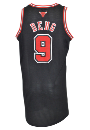 2010-11 Luol Deng Chicago Bulls Game-Used Black Road Jersey (Chicago Bulls Charities LOA • Photo-Matched)
