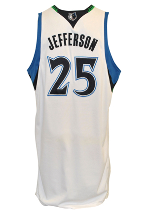 2008-09 Al Jefferson Minnesota Timberwolves Game-Used Home Jersey (Equipment Manager LOA)