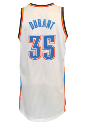 2/15/2014 Kevin Durant Oklahoma City Thunder NBA All-Star Weekend Sears Shooting Stars Competition-Worn Home Jersey