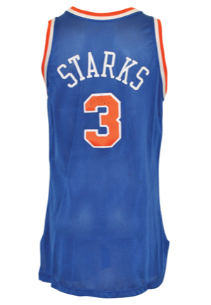 1993-94 John Starks New York Knicks Game-Used & Dual Autographed Road Jersey (JSA)