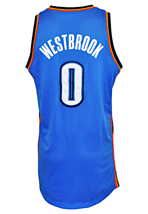 2/15/2012 Russell Westbrook Oklahoma City Thunder Game-Used Road Jersey (NBA LOA)