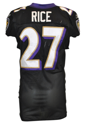 11/28 & 12/19/2010 Ray Rice Baltimore Ravens Game-Used Home Uniform (2)(Baltimore Ravens LOA • Repairs)