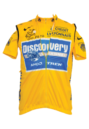 2005 Lance Armstrong Tour De France Stage Seven Worn Jersey & Vest (2)
