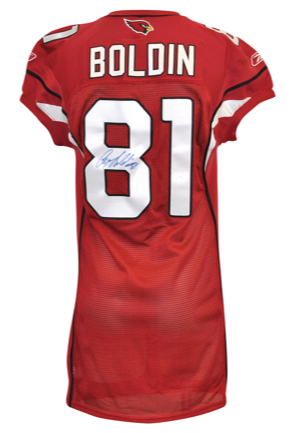 2009 Anquan Boldin Arizona Cardinals Game-Used & Autographed Home Jersey (JSA)