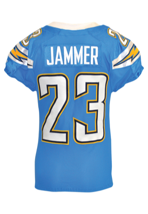 2009 Quentin Jammer San Diego Chargers Game-Used Home Uniform (2)(San Diego Chargers LOA)