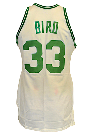 1982-83 Larry Bird Boston Celtics Game-Used Home Jersey (Photo-Matched To Multiple Games Including A 26-Point Playoff Performance • Boston Garden Employee LOA)