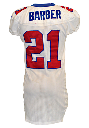 2002 Tiki Barber New York Giants Game-Used Road Jersey