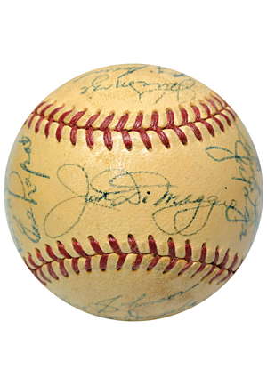 1951 New York Yankees Team-Signed Baseball (Full JSA LOA • Championship Season • Mantle Rookie Season)