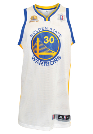 12/25/2011 Stephen Curry Golden State Warriors Game-Used Christmas Day Home Jersey (NBA LOA • Photo-Matched)