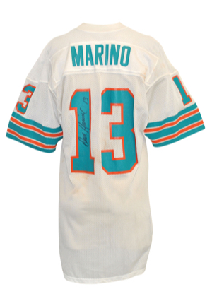 Mid 1980s Dan Marino Miami Dolphins Game-Used & Autographed Home Jersey (JSA)